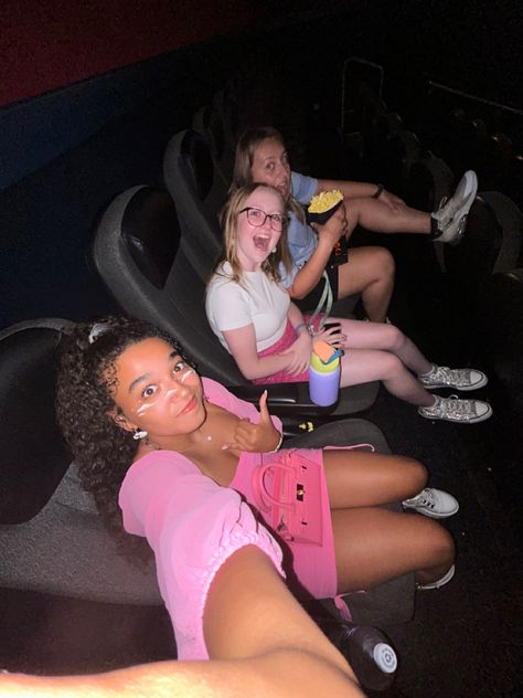 barbie movie theater outfit inspo Preppy Movie Theater, Movie Theater Aesthetic Friends, Outfits For The Movie Theater, Movie Theater Pics, Movie Theater Outfit Ideas, Barbie Movie Theater, Movie Theater Pictures, Movie Theater Outfits, Movie Theatre Aesthetic