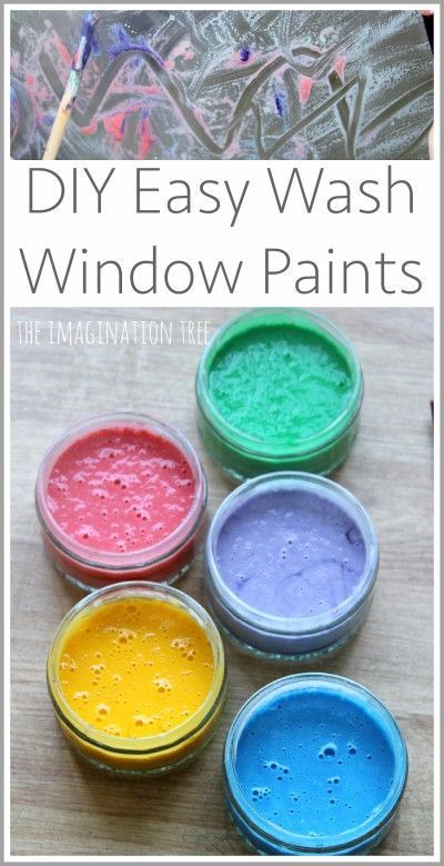 Diy Window Paint, Window Paint, Paint Recipe, Imagination Tree, Homemade Paint, Washable Paint, Quick Diy, Diy Window, Kids Discover