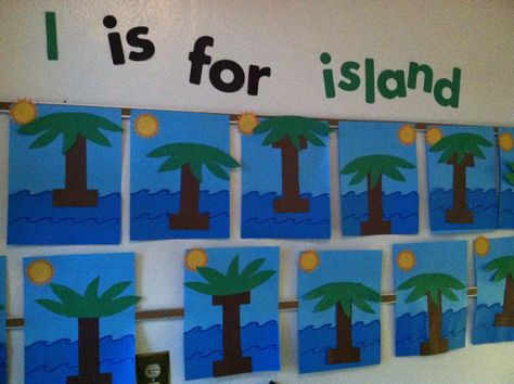 I is for island I Is For Island Craft Preschool, Island Crafts Preschool, Letter I Activities For Preschool, Letter I Activities, Letter I Crafts, Letters Activity, January Preschool, Me Preschool Theme, Kindergarten Alphabet