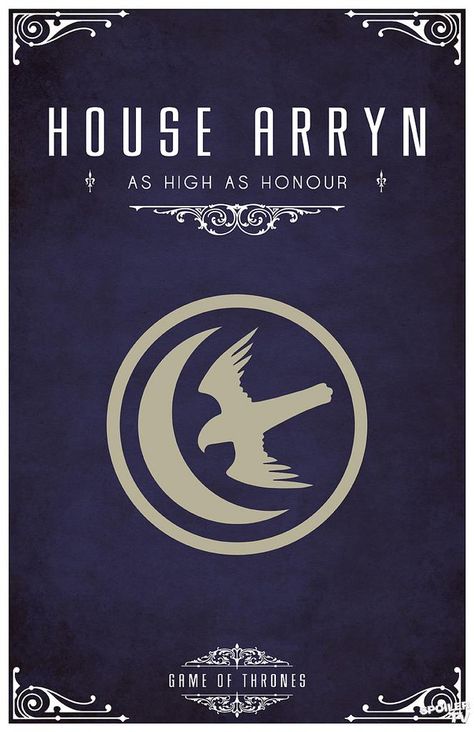 House Arryn. "As High as Honour". Game of Thrones house sigils by Tom Gateley. http://www.flickr.com/photos/liquidsouldesign/sets/72157627410677518/ Arryn House, House Arryn, House Sigil, Girl Geek, Game Of Thrones Party, Game Of Thrones Poster, Game Of Thrones Series, House Games, Jaime Lannister