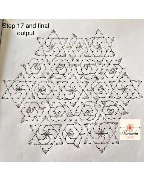 Dot Rongali Design, Big Rangoli With Dots, Rangoli Designs With Dots For Sankranthi, Big Rangoli Designs With Dots, Pulli Kolam Design, Simple Rangoli With Dots, Dot Kolam, Pattern Design Drawing, Easy Rangoli Designs Videos