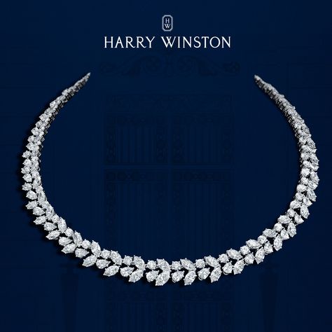 Winston Cluster Wreath Necklace Inspired by the beauty of a holly wreath, glistening with snow, Mr. Winston recognized the potential of grouping fancy cuts of diamonds to create sculptural, three-dimensional designs. The iconic Diamond Winston Cluster Wreath Necklace pays tribute to Mr. Winston's creative inspiration, with 41 pear-shaped, 80 marquise-shaped and 39 round brilliant diamonds weighing a total of 46.02 carats, handset in platinum. Harry Winston Jewelry, Wreath Necklace, Harry Winston, Man Made Diamonds, Heart Pendant Diamond, Best Diamond, Diamond Pendant Necklace, Gorgeous Jewelry, Brilliant Diamond