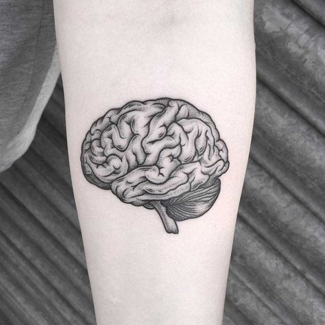 Dna Tattoo, Brain Tattoo, Tattoo Line, Tattoo Graphic, Sternum Tattoo, White Tattoo, Dream Tattoos, Friend Tattoos, Human Brain