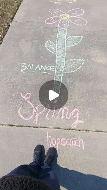 Victoria on Instagram: "Are you like my family & ready for warmer weather?   Here is this week's hopscotch- Spring Edition! 💐   Save this video for later & be sure to tag me when you try it yourself!  #hopscotchwithatwist #hopscotch #springedition #springtime #flowers #bees #raindrops #leapfrog #homeschoolpreschool #sahmomlife #warmerweather #grossmotorskills" Hop Scotch Ideas, Hopscotch Ideas, Leap Frog, Spring Activities, Gross Motor, Rain Drops, Story Time, Me When, You Tried