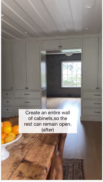 Cabinets Around Doorway, No Upper Cabinets Kitchen, Kitchens With No Upper Cabinets, Kitchen No Uppers, Kitchen No Upper Cabinets, No Upper Cabinets, Floor To Ceiling Cabinets, Lots Of Natural Light, Floor To Ceiling