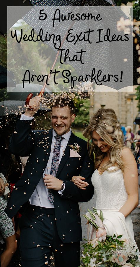 Tired of the same old outdated wedding exit ideas? Check out our list of 5 awesome exit ideas that you probably haven't even thought about including in your wedding! Sendoff Ideas, Wedding Exit Ideas, Autumn Reception, Wedding Exit, Diy Wedding Inspiration, Autumn Weddings, Wedding Send Off, Wedding Exits, Wedding Sparklers