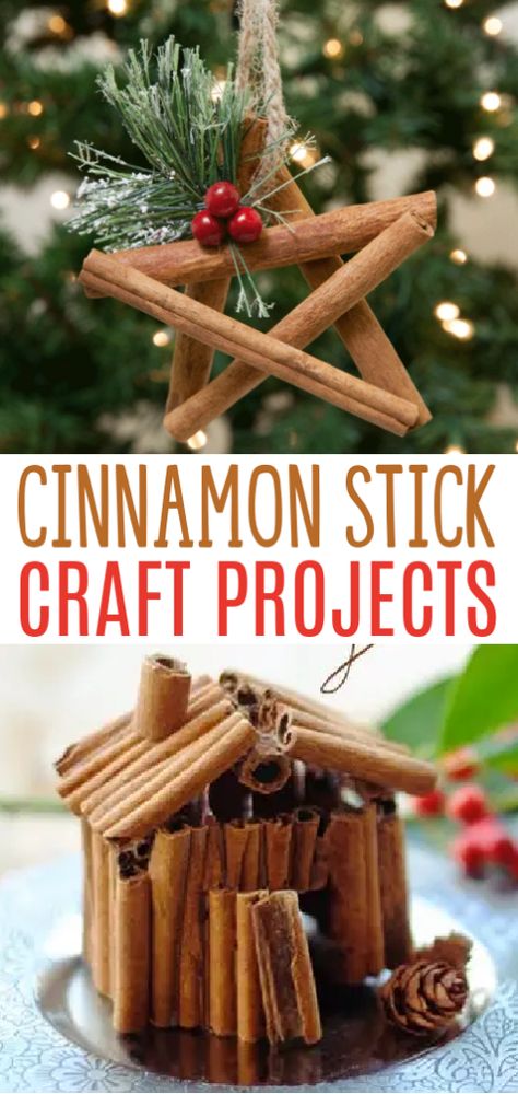 Cinnamon Sticks Ornaments, Cinnamon Sticks Christmas, Natal Natural, Christmas Ornaments Diy Kids, Navidad Natural, Diy Cinnamon, Christmas Crafts For Kids To Make, Dekor Diy, Navidad Diy