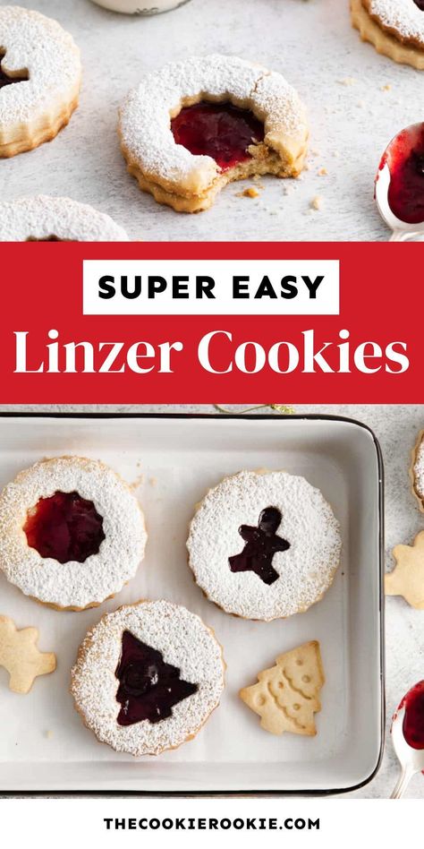 These Easy Linzer Cookies are sweet, crunchy, and filled with your favorite jam. This simple recipe gives you timeless results with minimal fuss. Perfect for Christmas and the holidays! Visit our site for the recipe now! Easy Linzer Cookies Recipe, Austrian Desserts, Linzer Cookies Recipe, The Cookie Rookie, Cookie Rookie, Linzer Cookies, Christmas Classic, Easy Treats, Cookie Exchange