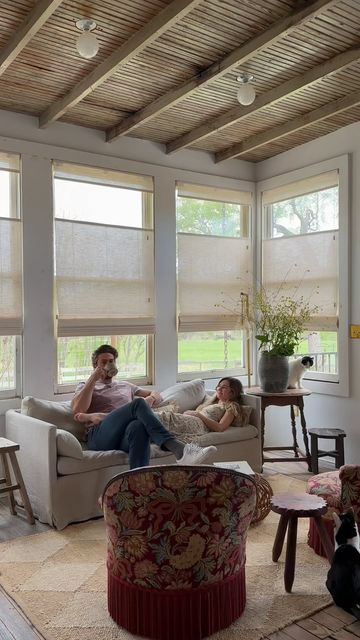 Claire Zinnecker on Instagram: "One of my favorite new things to do is set the camera up and let it run, capturing real life moments as they unfold. When my dream sofa from @sixpennyhome was delivered I knew it was the perfect opportunity to document an afternoon spent relaxing. When any friend or client asks me to suggest a comfortable, lived in, beautiful sofa for their room I immediately think of Six Penny and my own sunroom was no exception. Their 72” Gabriel sofa in light weight linen (I se Six Penny Sofa, Six Penny, Claire Zinnecker, Indoor Sunroom, Dream Sofa, Beautiful Sofa, Dream Sofas, Deliver Me, I Knew It