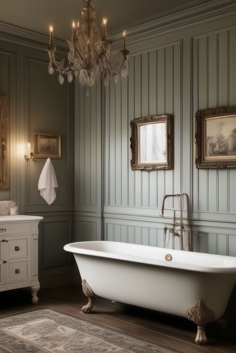 British Bathrooms Georgian Interiors Bathroom, Georgian Bathroom, English Bathroom, Updated Victorian Interior, Colonial Bathroom Ideas, Large Victorian Bathroom, Victorian Bathroom Wooden Floor, Vintage Mansion Bathroom, English Cottage Bathroom