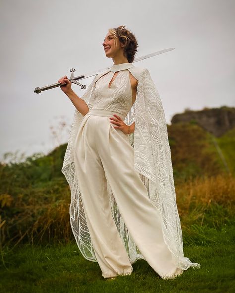 Nonbinary Wedding Outfit, Gender Neutral Wedding, Nonbinary Wedding, Medieval Wedding Theme, Wedding Romper, Gender Neutral Outfits, Neutral Dress, Big Wedding Dresses, Secret Wedding