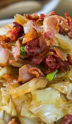 Sweet and Sour Cabbage with Bacon -The perfect combination of sweet, salty, and sour. Bratwurst Side Dishes, Bacon Substitute, Recipes With Cabbage, Cabbage With Bacon, Sweet And Sour Cabbage, Sour Cabbage, Shredded Cabbage, Cabbage And Bacon, Cooked Cabbage