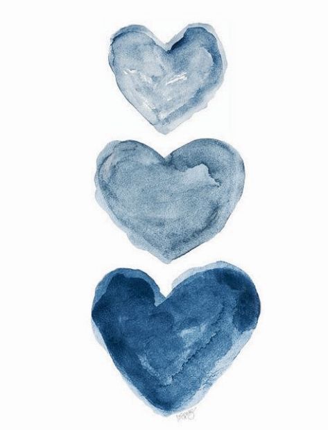 Indigo Walls, Image Bleu, Navy Blue Art, Desain Quilling, Baby Poster, Everything Is Blue, Blue Hearts, Seni Cat Air, Watercolor Heart