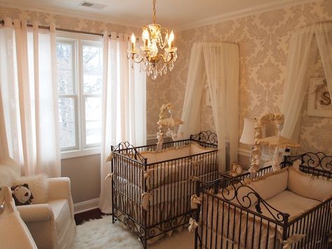 Gorgeous @Bratt Decor Cribs + Fab Crib Canopies create a neutral elegance nursery for twins! #twins #nursery Painted Dressers, Baby Nursery Design, Baby Nurseries, Interesting Interiors, Dream Nurseries, Beautiful Nursery, Twins Room, Baby Tips, Project Nursery