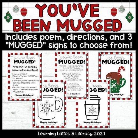 Free Employee Engagement Ideas, Coworker Engagement Ideas, You’ve Been Sacked Ideas, Christmas Teacher Morale Boosters, Staff Morale Christmas Ideas, Holiday Employee Gifts Ideas, Staff Appreciation Gifts Christmas, December Staff Appreciation Ideas, Free You’ve Been Mugged Printable