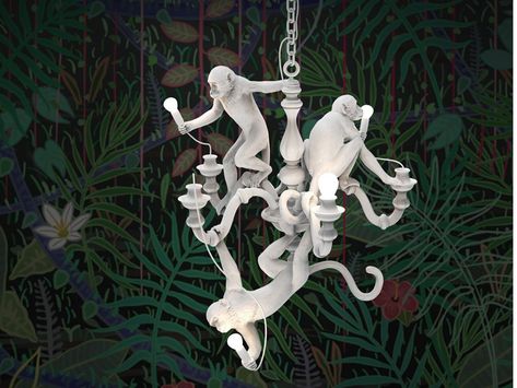 Resin Chandelier, Monkey Hanging, Heart Lamp, Elephant Lamp, Vintage Loft, Monkey Art, Lampe Design, Chandelier Design, Creative Home Decor