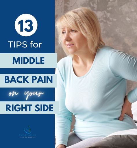 13 Tips for Middle Back Pain on Right Side - Easy Posture Brands Middle Back Pain Relief, Rib Pain, Back Spasm, Mid Back Pain, Back Relief, Middle Back Pain, Back Stretches For Pain, Back Hurts, Sides For Ribs