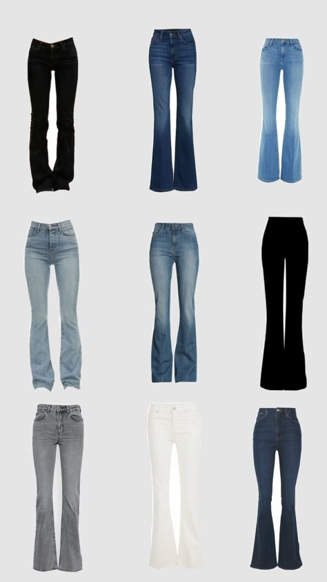 flare jeans 🌸 Flair Jeans Aesthetic, Flared Dark Jeans Outfit, Where To Buy Flare Jeans, Flare Jeans Summer Outfit, Black Flare Jeans Outfit Aesthetic, Flared Jeans Aesthetic, Flares Aesthetic, Flare Jeans Aesthetic, Blue Flare Jeans Outfit