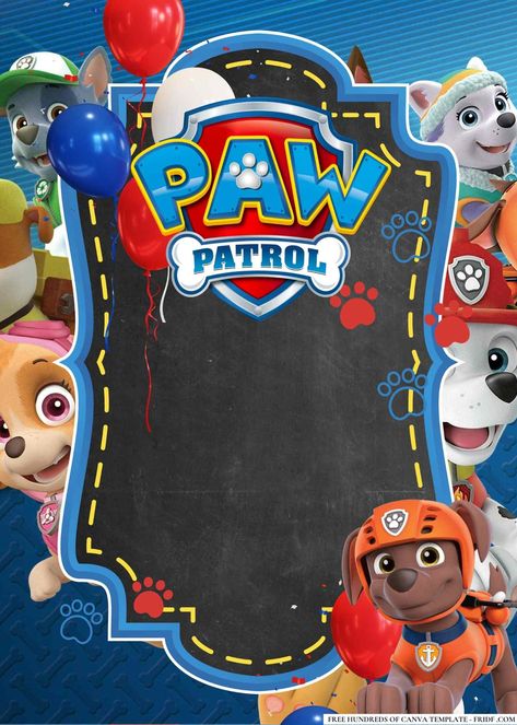 FREE Editable Paw Patrol Birthday Invitations Check more at https://www.fridf.com/free-editable-paw-patrol-birthday-invitations-2/ Paw Patrol Birthday Invitations, Paw Patrol Birthday Party, Paw Patrol Birthday, 4th Birthday, Paw Patrol, Birthday Invitations, Birthday Party, Birthday, Canvas