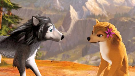 Alfa Y Omega, Wolf World, Omega Alpha, Alpha And Omega, Alpha Wolf, Kids' Movies, Family Movies, Couple Cartoon, Love Pictures