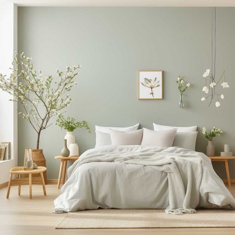 3+ Unique Green Paint Ideas for a Soothing Bedroom Space • 333+ Images • [ArtFacade] Green Paint Bedroom Ideas, Green Paint Bedroom, Green Paint Ideas, Paint Bedroom Ideas, Light Green Rooms, Green Bedroom Paint, Light Green Bedrooms, Mint Green Bedroom, Sage Bedroom