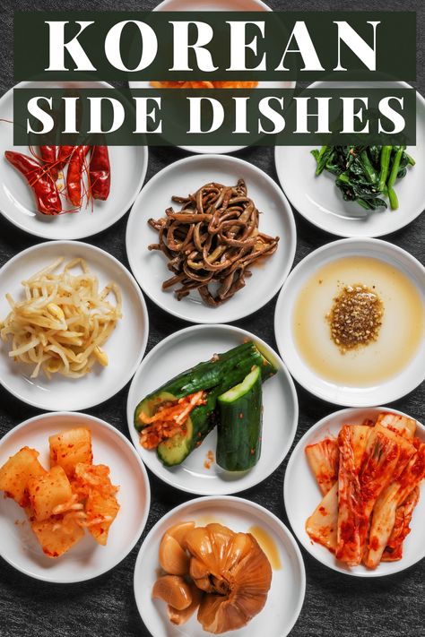 Looking for some easy Korean side dishes that you can recreate at home? From salad to rice cakes to broccoli, these simple recipes bring Korean BBQ into your kitchen. South Korean Dishes, Korean Bbq At Home Sides, Korean Bbq Sides, Korean Broccoli Side Dish, Broccoli Banchan, Korean Bbq Recipes, Korean Side Dish Recipes, Korean Food Recipes Easy, Korean Bbq Side Dishes