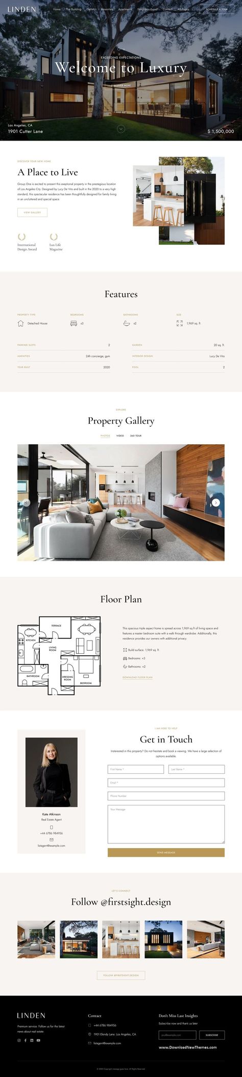 Linden - Single Property WordPress Theme is a single property premium WordPress theme designed for real estate agents, single property and developer company professional website. With its clean and modern design, Linden is well-suited for showcasing a single property, including homes, apartments, and commercial buildings. With 6 different homepage layout, 25+ pre-designed inner pages to easily highlight the features and amenities of a property to download now & live preview click on image 👆 Real Estate Agent Website Design, Real Estate Agent Website, Real Estate Website Design, Luxury Website, Property Real Estate, Commercial Buildings, Homepage Layout, Company Website, Wordpress Theme Design