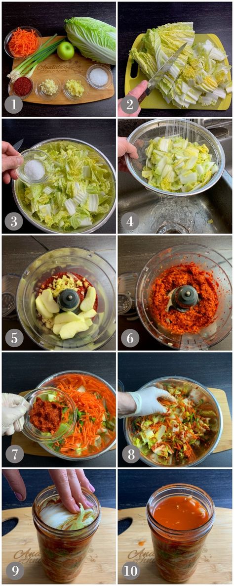 Kimchi Recipe Using Gochujang, Napa Cabbage Kimchi, Different Types Of Kimchi, Kimchi Vegetarian Recipe, Carrot Kimchi Recipe, How To Make Kimchi Step By Step, Korean Cabbage Recipes, Kimchi Cabbage Recipe, Kimchi Carrots