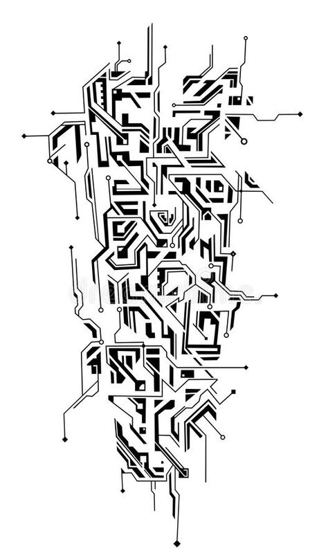 Computer Tattoo, Circuit Tattoo, Biomech Tattoo, Electronic Tattoo, Tech Tattoo, Cyberpunk Tattoo, Tato Dada, Geometric Sleeve Tattoo, Abstract Tattoo Designs