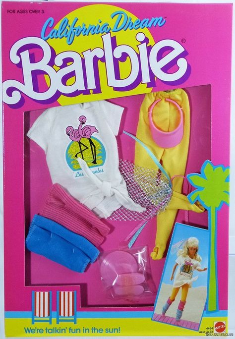 1987 Barbie - California Dream # California Dream Barbie, Habit Barbie, Barbie 80s, Barbie Box, Vintage Barbie Clothes, Barbie Accessories, Barbie I, Barbie Friends, Mattel Barbie