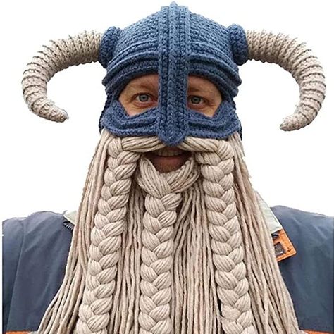 Funny Christmas Hats, Octopus Costume, Beard Beanie, Viking Cosplay, Viking Hat, Rainbow Hats, Novelty Hats, Viking Beard, Party Mask