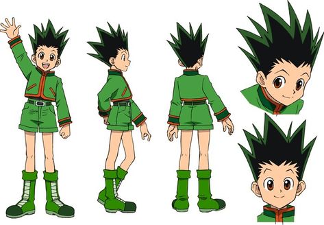 Portrait et Présentation ~ Gon Freecss ~ Hunter X Hunter ~ [MangAnime] Gon Freecss, Anime Hunter, Animation Character, Hxh Characters, Character Model Sheet, Hunter Anime, Character Sheet, 만화 캐릭터, Character Modeling