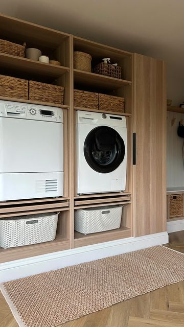 Ikea Laundry Room Cabinets, Ikea Laundry, Ikea Laundry Room, Dream Laundry Room, Laundry Room Layouts, Laundry Room Renovation, Laundry Design, Modern Laundry Rooms, Laundry Room Cabinets