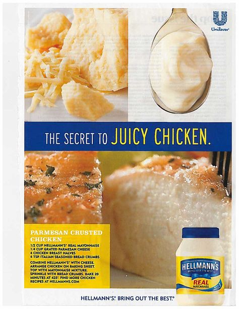 Parmesan Crusted Chicken Hellmans Chicken, Mayonnaise Chicken, Seasoned Bread Crumbs, Parmesan Crusted Chicken, Parmesan Crusted, Crusted Chicken, Baked Chicken Recipes, Juicy Chicken, Chicken Parmesan