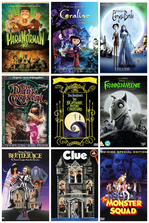 Halloween Movies List For Kids, Not So Scary Halloween Movies, Old Halloween Movies, Autumn Films List, Halloween Films List, Good Kids Movies, Cute Movies To Watch, Movies To Watch Horror, Halloween Watch List