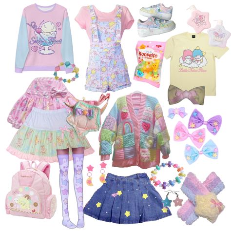 Kawaii Moodboard, Yume Kawaii Fashion, Pixie Core, Fairy Kei Fashion, Kawaii Outfit Ideas, Kawaii Outfits, Yume Kawaii, Diy Fashion Clothing, Dress Design Sketches