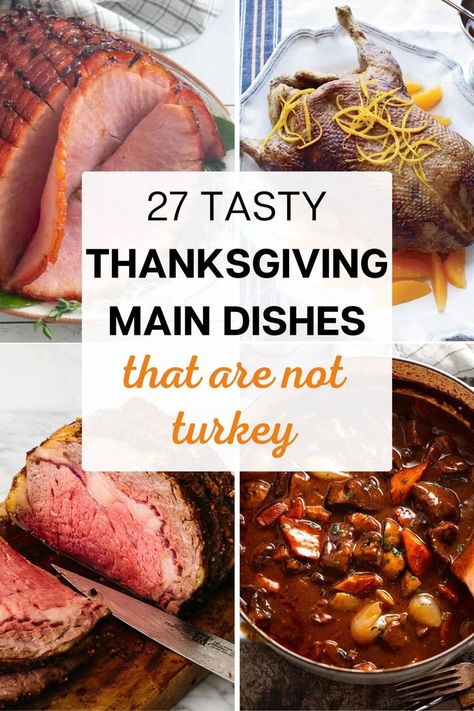 Thanksgiving Main Dishes that Are Not Turkey Thanksgiving Main Dishes, Thanksgiving Main Dish, Thanksgiving Mains, Thanksgiving Dinner Menu, Thanksgiving Desserts, Dinner Menu, What To Cook, Turkey Recipes, Different Recipes