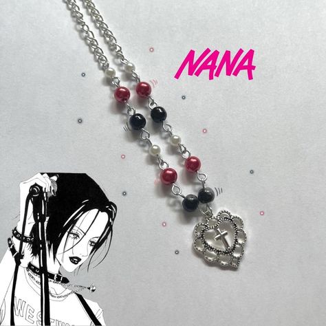 nana osaki necklace perfect for any nana anime /... - Depop Nana Anime Manga, Nana Anime, Necklace Y2k, Nana Osaki, Y2k Jewelry, Gift Handmade, Custom Necklace, Alternative Fashion, Jewelry Gift