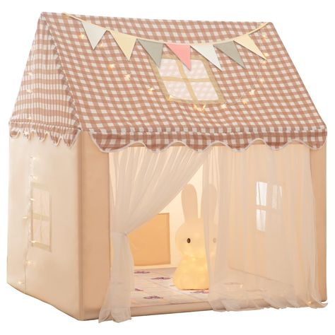 PRICES MAY VARY. 🎁【LARGE SIZE】: The dimensions of this tent playhouse is: 47 inches long, 40 inches wide, 52 inches high, can accommodate three children at the same time, or an adult a child, or a large pet, four large windows and a large door, the windows with white gauze curtains, breathable and mysterious, beautiful and surprising, the curtains can be tied up, or put down 🎁【INCLUDED ACCESSORIES】:The kids play tent included include a tent cloth cover, poles for building, a detachable and was Tent Playhouse, Playhouse Indoor, Playhouse For Kids, Kids Tent, Kids Play Tent, Playhouse Outdoor, Kids Tents, Kids Gift Guide, Kids Playhouse