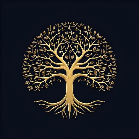 Photo beautiful tree of life digital art... | Premium Photo #Freepik #photo The Tree Of Life Art, Life Tree Drawing, Tree Roots Art, Tree Of Life Drawing, Oak Tree Design, Tree Of Life Logo, Tree Of Life Artwork, Tree Symbol, Arte Hip Hop