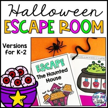 Get into the Halloween spirit with this fun, low prep Escape Room style activity! This activity has 3 different versions of challenges that are differentiated for Kindergarten, First Grade and Second Grade. Your students work to solve the fun challenges (using curriculum aligned English and Math ski... 2nd Grade Halloween, Halloween Stations, Halloween Escape Room, Halloween Literacy, Halloween Centers, Room Kindergarten, Halloween Math Activities, Classroom Halloween Party, Halloween Stem