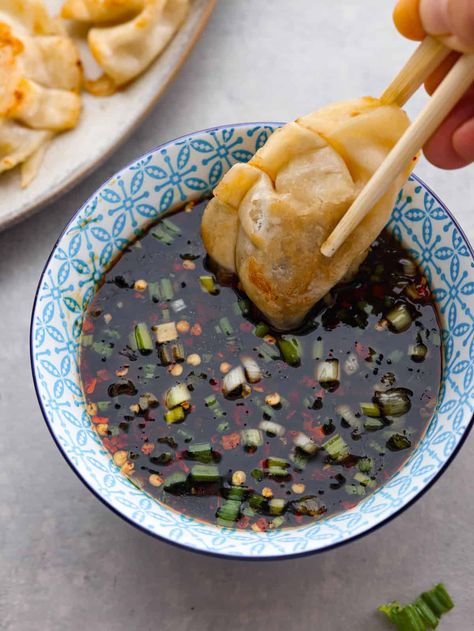 Potsticker sauce is easy to make at home and is the perfect dipping sauce for potstickers or any Asian appetizer! This delicious sauce is salty, and tangy, and has a touch of sweetness to balance out the flavors. Sauce For Potstickers, Potsticker Dipping Sauce, Potsticker Sauce, Asian Dipping Sauce Recipes, Asian Dipping Sauce, Asian Appetizers, The Recipe Critic, Dipping Sauces Recipes, Recipe Critic