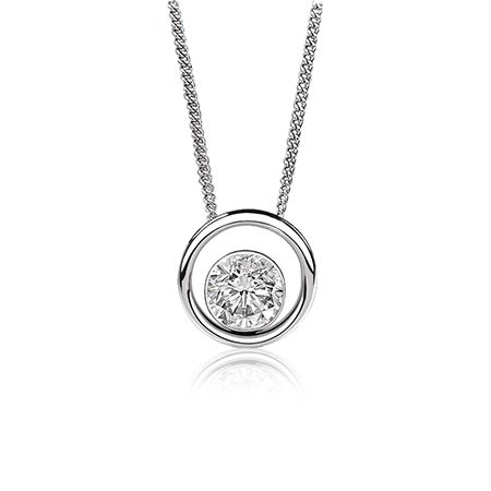 Canadian Ice ½ct. Brilliant-Cut Floating Solitaire Diamond Pendant in 14k White Gold Round Diamond Pendant, Solitaire Diamond Pendant, Diamond Pendants Designs, White Gold Pendant Necklace, Vs1 Diamond, Gold Armband, Diamond Solitaire Necklace, Solitaire Necklaces, Solitaire Diamond