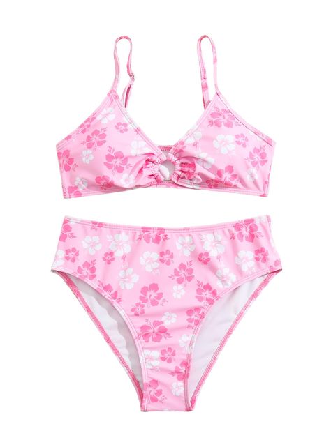 Pretty Swimsuits, Swimsuit Brands, Cruise Outfits, Cute Bathing Suits, Ruffle Swimsuit, Ditsy Floral Print, 2 Piece Swimsuits, Pink Swimsuit