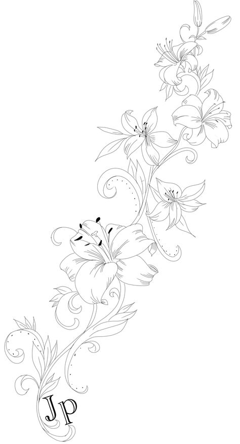 Lotus Flower Vine Tattoo, Vine Of Flowers Tattoo, Flower Back Tattoo Spine, Large Rib Tattoos For Women, Cute Tattoo For Women, Vine Stencil, Cool Animal Tattoos, Arm Tattoos Lettering, Thigh Piece Tattoos