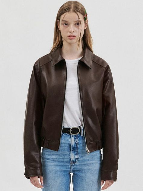 Movie Fashion Outfits, Cropped Leather Jacket, Leather Jacket Outfits, Fall Capsule Wardrobe, W Concept, Brown Leather Jacket, Fashion Mistakes, 10 Pounds, Work Attire