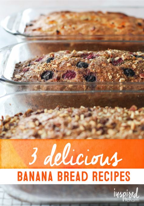 Banana Bread: 3 Ways Unique Banana Bread, Easy Banana Bread Recipes, Banana Bread Easy Moist, Delicious Banana Bread Recipe, Classic Banana Bread, Banana Loaf, Banana Bread Ingredients, Banana Bread Recipe Moist, Homemade Snickers