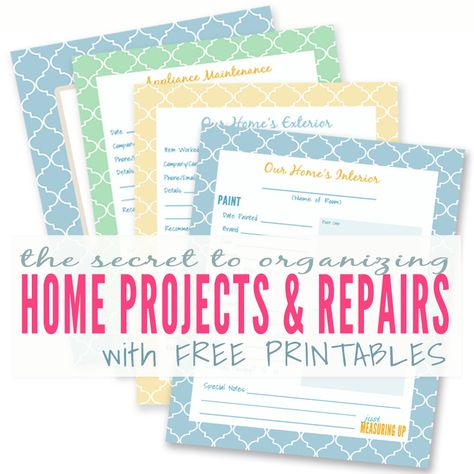 Free Printables to Organize Your Home Improvement Projects | Featured on #TrafficJamWeekend Easy Home Improvement, Home Improvement Loans, Diy Stairs, Small Budget, Home Repairs, Diy Home Improvement, Diy Organization, Organizing Your Home, Home Repair