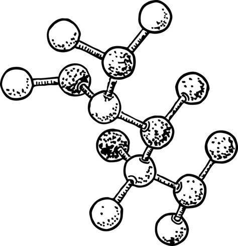 Molecule and molecular structure. Sketch illustration. Atom Molecules Hand Drawn Model Atom Drawing, Planet Coloring Pages, Probability Worksheets, Insect Coloring Pages, Plot Diagram, Light Purple Wallpaper, 3d Sketch, Map Worksheets, Letter To Teacher