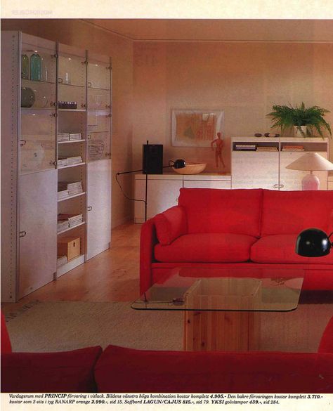 1980s Ikea, Ikea Catalogue, 90s Aesthetics, Ikea Catalog, Memphis Milano, Apartment Ideas, Apartment, Sofa, Furniture